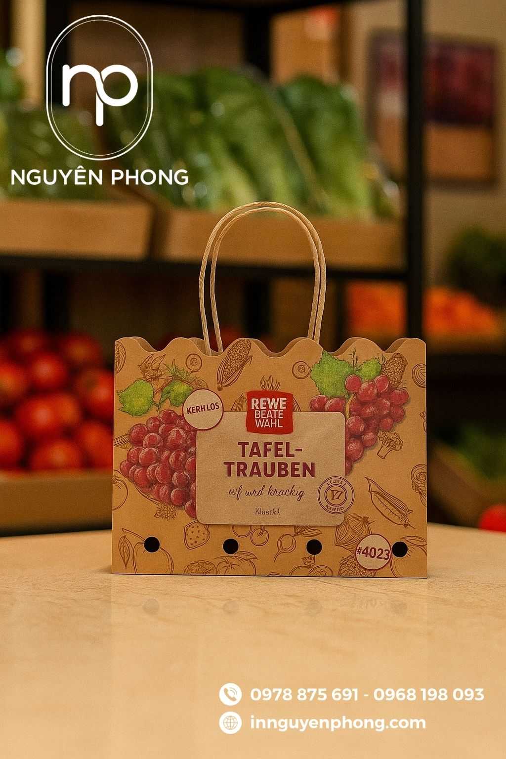 Mẫu túi giấy đựng nho khô giá rẻ 